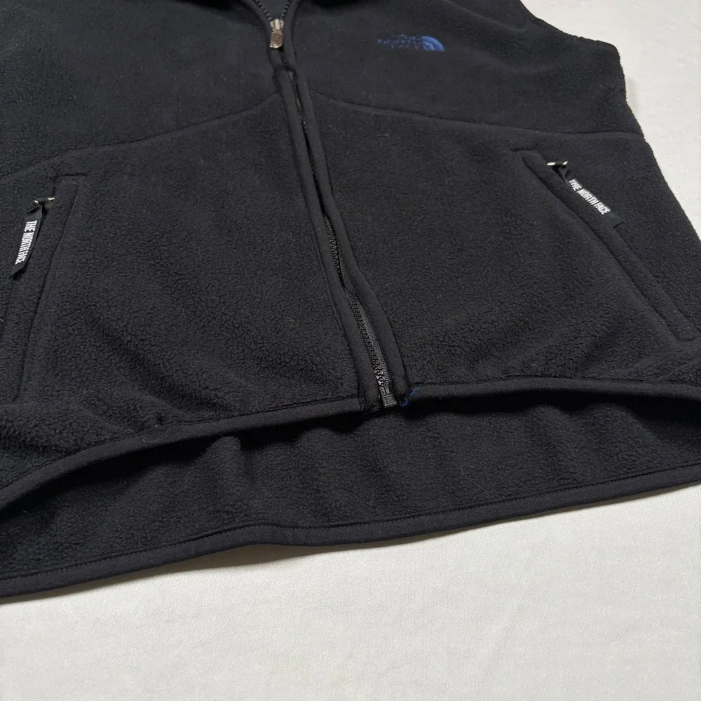 Vtg The North Face Denali Fleece Vest Mens M Black Blue Polartec Made in USA 90s
